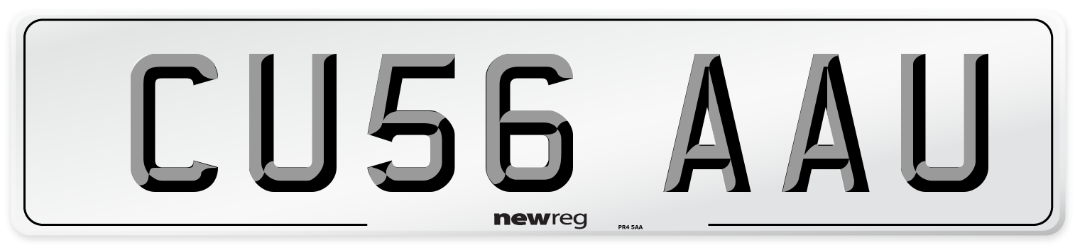 CU56 AAU Number Plate from New Reg